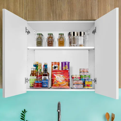 Vista 7 de Sorbus Juego de 10 Contenedores de Plástico Transparente Medianos – Contenedores Transparentes para Organizar, Organizadores de Refrigerador