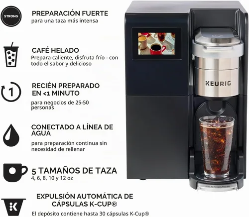 Vista 3 de Keurig K-3550 - Cafetera de una sola porción para grandes empresas, plomada
