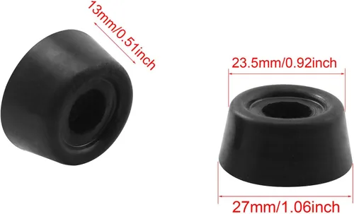 Vista 3 de 4 almohadillas protectoras para taco de billar (con 4 tornillos) de goma para parachoques de piscina, accesorios de piscina, manga a tope, soporte