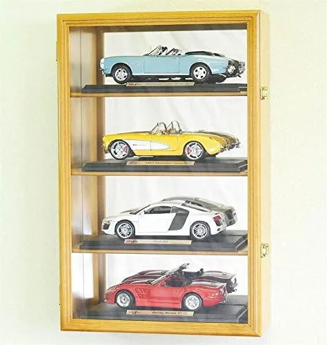 Vista 5 de Vitrina de modelo de automóvil fundido a presión a escala 1/18 con capacidad para 4 autos (acabado negro)