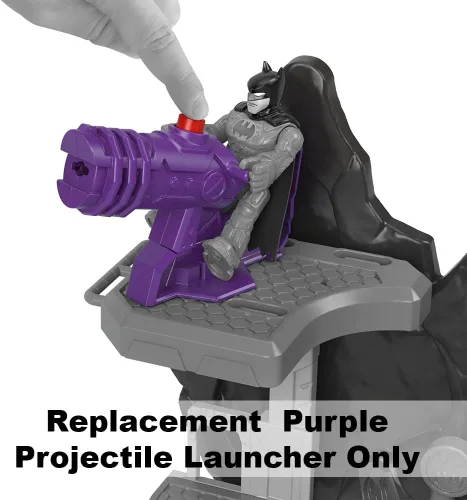 Vista 5 de Imaginext Pieza de repuesto DC Super-Friends Bat-Tech Batcueva - GYV24 ~ Lanzador de proyectiles púrpura de repuesto