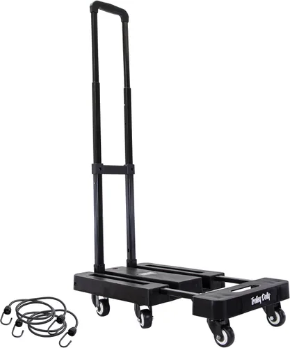 Vista 11 de dbest products - Carro de mano Trolley Dolly Compacto con bolsillos – Carrito de compras plegable con ruedas – Carro rodante de uso múltiple