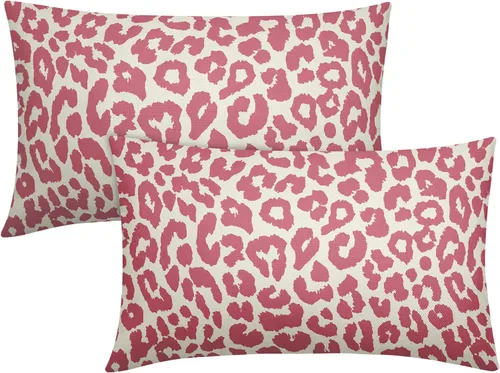 Vista 75 de Juego de 2 fundas de almohada con estampado de leopardo negro de 16 x 16 pulgadas, diseño de animal de guepardo, chinoiserie, fundas de almohada