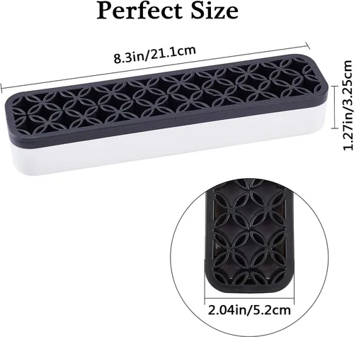 Vista 2 de GORGECRAFT Organizadores de escritorio para coser de silicona, soporte para brochas de maquillaje, soporte para bolígrafos de pintura cosmética