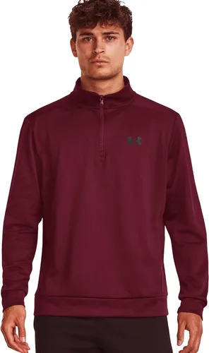 Vista 21 de Under Armour Sudadera con capucha para hombre Armourfleece con cremallera de 1/4 (001) Negro / Negro