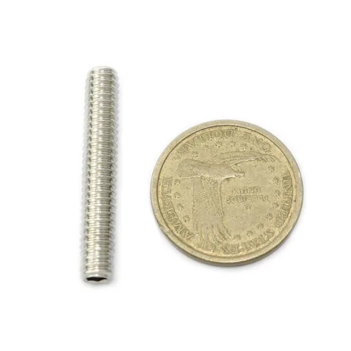 Vista 4 de Tornillos hexagonales de 1/4-20 x 1-1/2 pulgadas, tornillos hexagonales de acero inoxidable 304 con rosca completa, tornillos de agarre