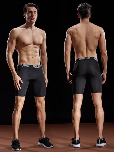 Vista 5 de NELEUS Paquete de 3 pantalones cortos de compresión para hombre