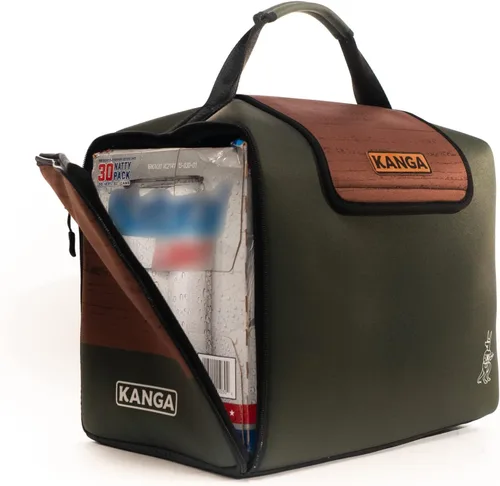 Vista 19 de Kanga Kanga Kase Mate - Bolsa térmica aislada - Bolsa térmica suave - Enfriador de bebidas para latas de cerveza y seltzer - Aislamiento y Woody