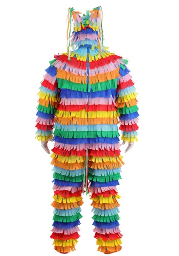 Vista 2 de Disfraz de Piñata Talla Plus para Adultos Multicolor
