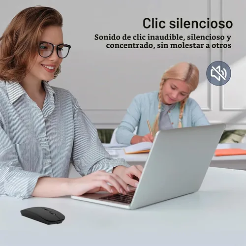 Vista 6 de Ratón inalámbrico Bluetooth USB C para MacBook Air Pro iMac Laptop Computer, Ratón C silencioso inalámbrico recargable para Mac Desktop/iPad/Surface