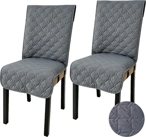 Vista 22 de Yonus Funda impermeable para silla de comedor, funda para silla de oficina, funda resistente al agua para silla de comedor, funda para silla