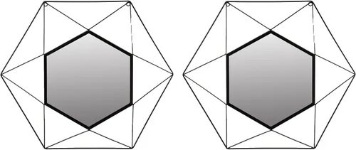 Vista 13 de Uniquewise Uniquewise- Espejo moderno decorativo con forma de diamante en forma de diamante de 27 pulgadas de alto para montar en la pared, un