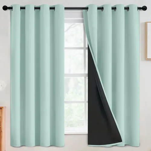 Vista 146 de SimpleHome - Cortinas opacas 100% para recámara, cortinas de ventana con ojales beige, con aislamiento térmico, cortinas de oscurecimiento
