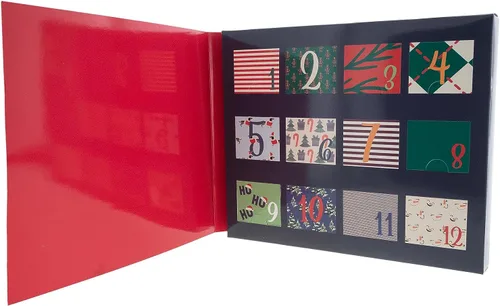 Vista 3 de Gertex Caja de regalo con calendario de Adviento para hombre Calcetines de 12 días de vacaciones Calcetines para hombre talla 10-13