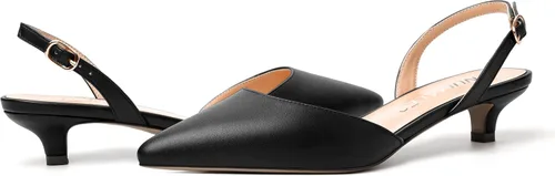 Vista 6 de NUMALEO Vestido mate con correa trasera para mujer, con hebilla de moda y tacón bajo para boda, 1.5 pulgadas