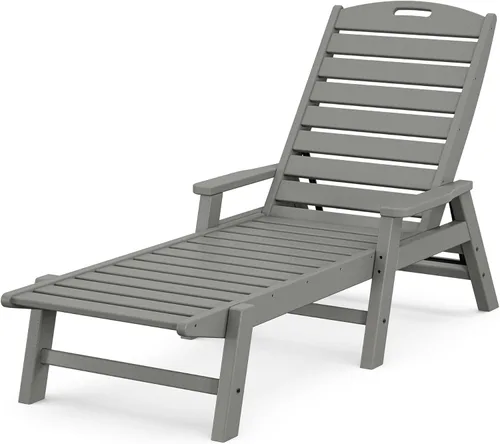 Vista 16 de POLYWOOD NCC2280MA-P Camastro Náutico con Brazos, Negro
