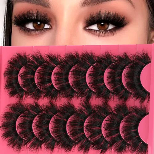 Vista 11 de Pestañas postizas de visón de 3D con volumen completo de 18mm, pestañas postizas gruesas de aspecto natural, extensiones de pestañas falsas 5 pares