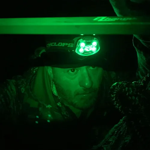 Vista 2 de Cyclops Force XP - Linterna frontal táctica duradera, ligera, compacta, IPX6, resistente al agua, ajustable, 5 modos de luz, brillante, 3 LED