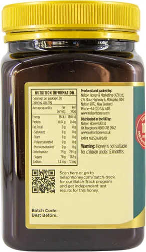 Vista 3 de Nelson Honey UK Classic 100+mg Miel de Manuka 17.64 oz