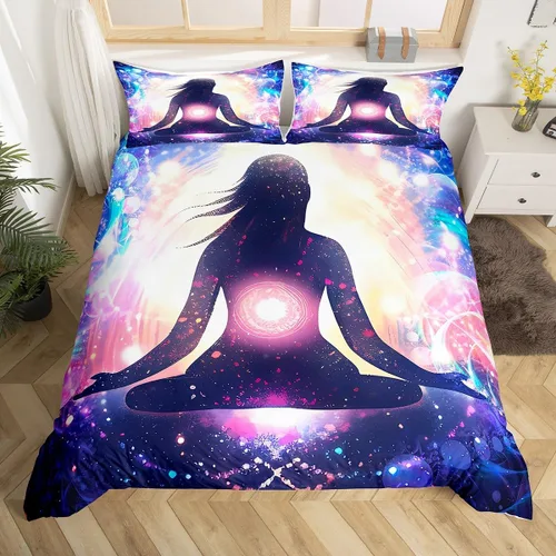 Vista 17 de Feelyou - Funda de edredón con estampado de auriculares, juego de ropa de cama con temática musical, patrón geométrico musical, funda de edredón