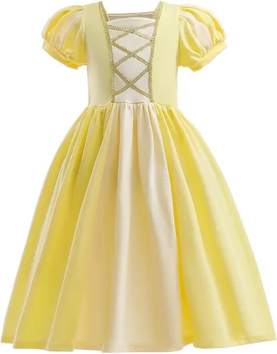 Vista 2 de MYRISAM Disfraz de princesa para niñas, vestido de verano de Halloween, Navidad, fiesta de cumpleaños, concurso, vestido de bola de algodón