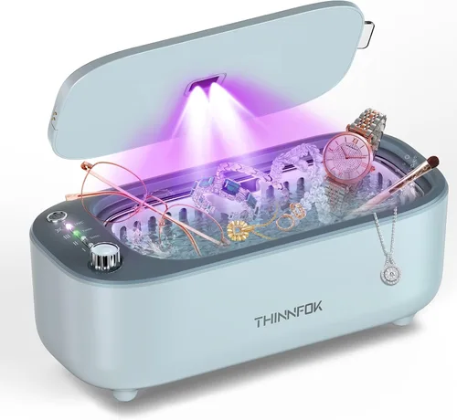 Vista 9 de Ultrasonic Jewelry Cleaner, Smart Variable Frequency 47KHz - 50KHz Verde profundo
