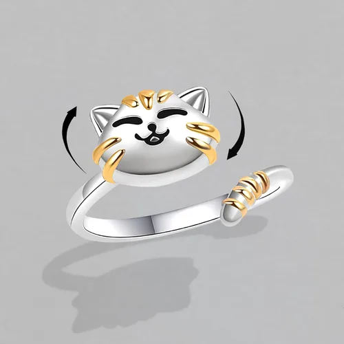 Vista 66 de Anillo de plata de ley 925, minimalista, ajustable, hecho a mano, para mujeres y niñas