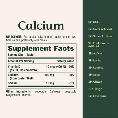 Vista 5 de Nature’s Bounty Calcio Plus 400 UI de vitamina D3, apoyo inmunológico y salud ósea, 300 tabletas Apoyo inmunológico y salud ósea