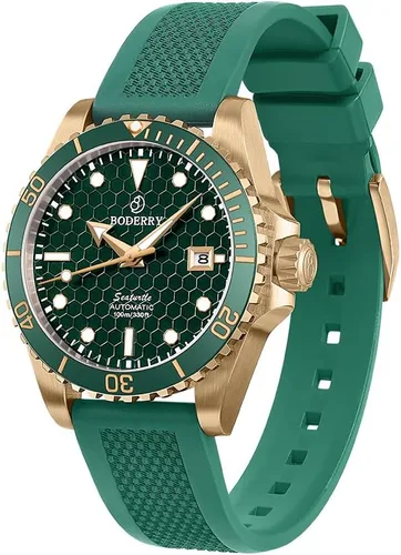 Vista 2 de BODERRY Relojes de buceo automáticos japoneses originales para hombre, caja de bronce con cristal de zafiro, reloj de pulsera mecánico impermeable