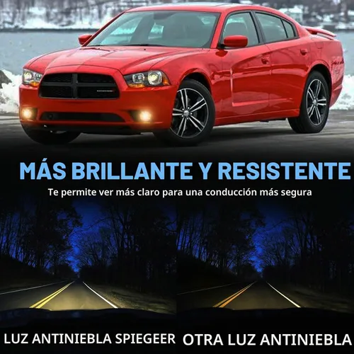 Vista 8 de Conjunto de luces antiniebla para Dodge Charger 2011 2012 2013 2014 Kit de lámparas de repuesto con bombillas halógenas H8 12V 35W lente transparente