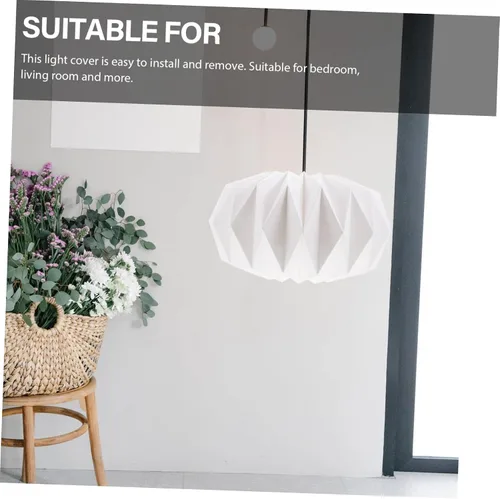 Vista 9 de DOITOOL Cubierta de lámpara decorativa magnética, accesorio de cubierta de luz para decoración del hogar, estilo único de linterna de origami