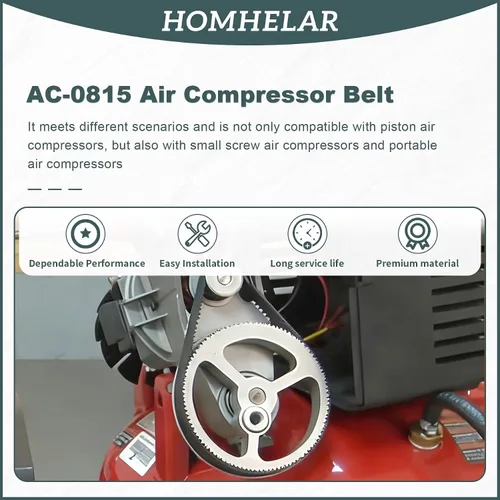 Vista 6 de AC-0815 - Cinturón de compresor de aire para Porter Cable Devilbiss Dewalt Makita Sears Craftsman Compresor de aire sustituye a CAC-1311 CAC-1342
