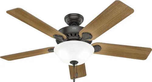 Vista 10 de Hunter Ventilador de techo interior de 52 pulgadas con luz LED, ventilador de techo con cadena de tracción, para dormitorio o sala de estar, montaje