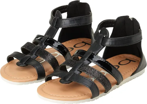 Vista 4 de bebe Sandalias para niña Sandalias de gladiador con correa brillante Sandalias de verano con correa para niñas pequeñas (5T-8T)