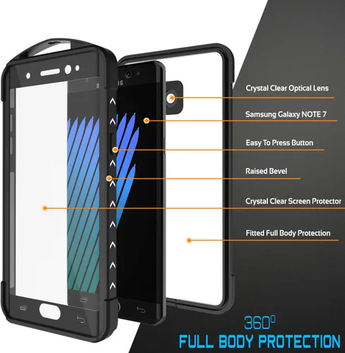 Vista 3 de Punkcase Note FE - Funda impermeable [serie Webster] [ajuste delgado] [certificado IP68] [a prueba de golpes] [a prueba de suciedad]