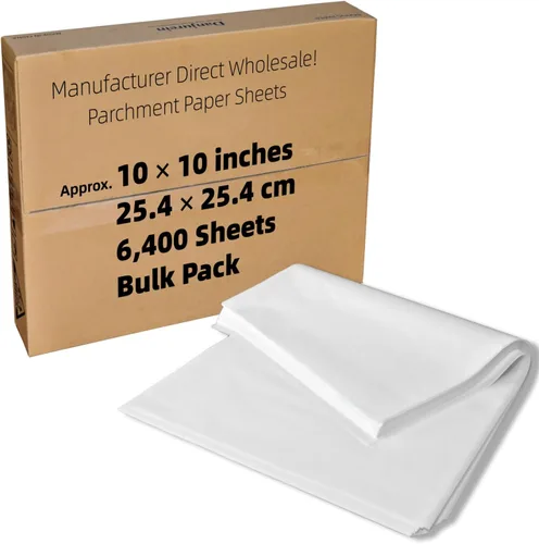 Vista 16 de Cuadrados de papel pergamino pequeños comerciales de 4 x 4 pulgadas (43,200 hojas), sin blanquear, antiadherentes, precortados, para envoltorios