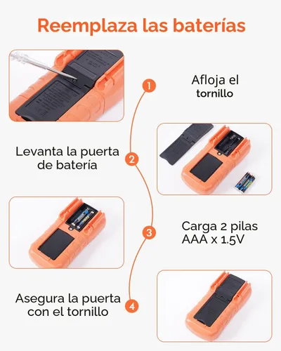 Vista 8 de Multímetro digital con auto-rango Crenova MS8233D, instrumento de medición electrónica, detector de voltaje CA, medidor portátil de Amp / Ohm