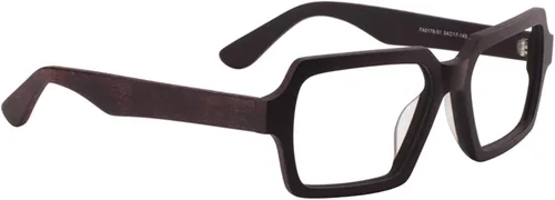 Vista 3 de Zeelool Gafas rectangulares de acetato de grano de madera vintage para hombres con lentes antirayos azules Arthur FA0178