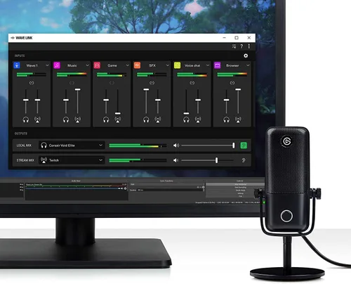 Vista 12 de Elgato Wave:1 - Micrófono de condensador USB cardioide premium para transmisión, juegos, oficina en casa, software mezclador gratuito, complementos