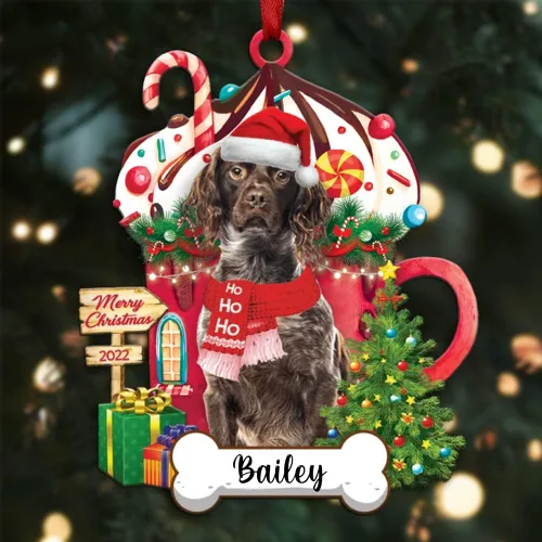 Vista 77 de Amantes de los perros de Navidad – Navidad de perros disponibles para muchos perros Shi Tzu – Adorno con forma personalizada, adorno de Navidad