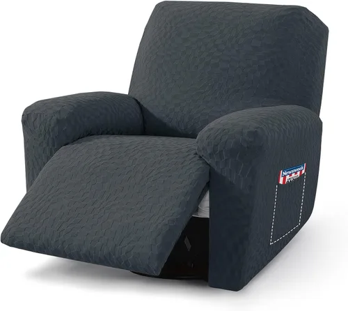 Vista 8 de ZNSAYOTX 2026 Funda elástica para sillón reclinable de 3 piezas (61 cm-94 cm) Fundas súper suaves para silla reclinable con bolsillo grande y lazos