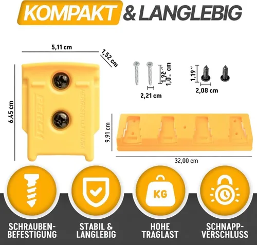 Vista 2 de DeWalt Paquete de 4 Soportes de Herramientas y Batería para Herramientas de 20V