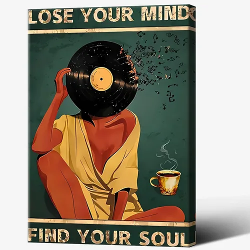 Vista 9 de Póster vintage con texto en inglés «Lose Your Mind Find Your Soul» («Lose Your Mind Find Your Soul») con cita inspiradora, arte de pared, arte