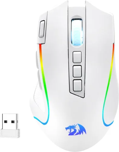 Vista 14 de Redragon M612AK PRO RGB Anime Mouse para Juegos, ratón óptico con cable/inalámbrico de 8000 DPI con 9 botones programables y 7 modos