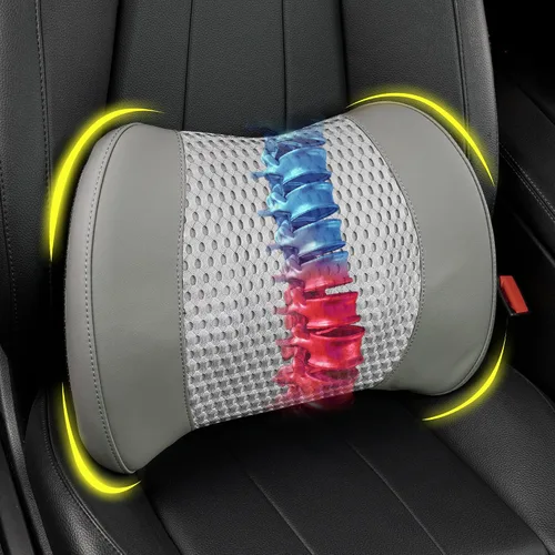 Vista 10 de Lofty Aim Almohada de apoyo lumbar para coche Malla 4d Negro