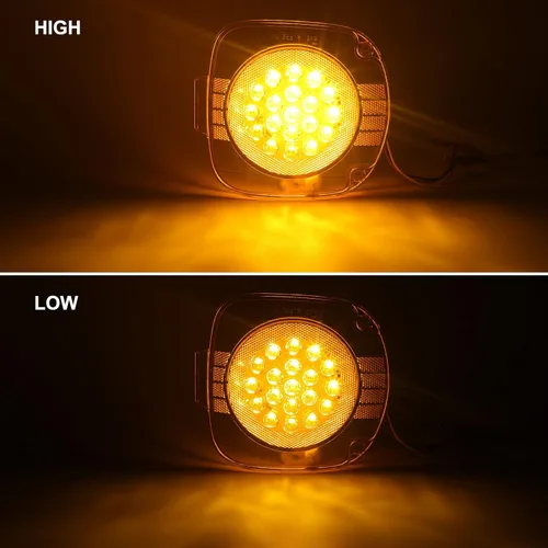 Vista 3 de Partsam Repuesto para Freightliner Century LED intermitente 1996-2010, 19 luces LED ámbar intermitentes delanteras PTC, lámparas de esquina