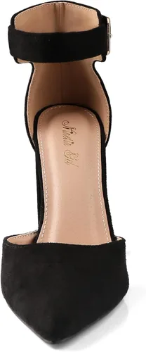 Vista 8 de Tacones altos. Zapatos de tacón grueso y puntiagudos con punta cerrada, zapatos de moda para fiestas, bodas, regalos para mujeres