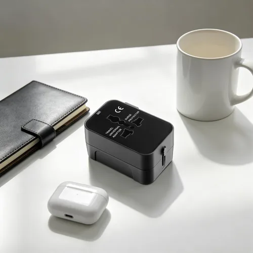Vista 6 de Adaptador de viaje universal USB C - Enchufe mundial para EE. UU. UE Reino Unido AUS