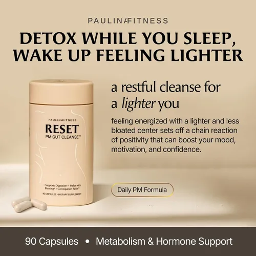 Vista 7 de Paulina FITNESS Restablecer ayuda digestiva durante la noche, alivio de la hinchazón y suplemento de salud intestinal Desintoxicación natural