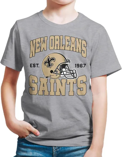 Vista 16 de Junk Food Clothing x NFL - Casco de equipo - Camiseta de manga corta para niños y niñas con licencia oficial de la NFL